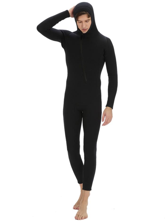 Herren 3mm Neopren Ganzkörper-Neoprenanzug, Rückenreißverschluss, Warm für Schnorcheln & Wintertauchen