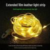USB Rechargeable LED Camping String Lights with Tent Storage and Tape Measure