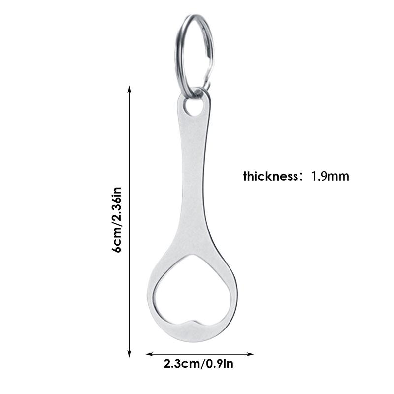 1PC Stainless Steel Shopping Cart Tokens Keychain Bottle Opener Grocery Store Shopping Cart Supermarket Anti-lost Hanging Tag