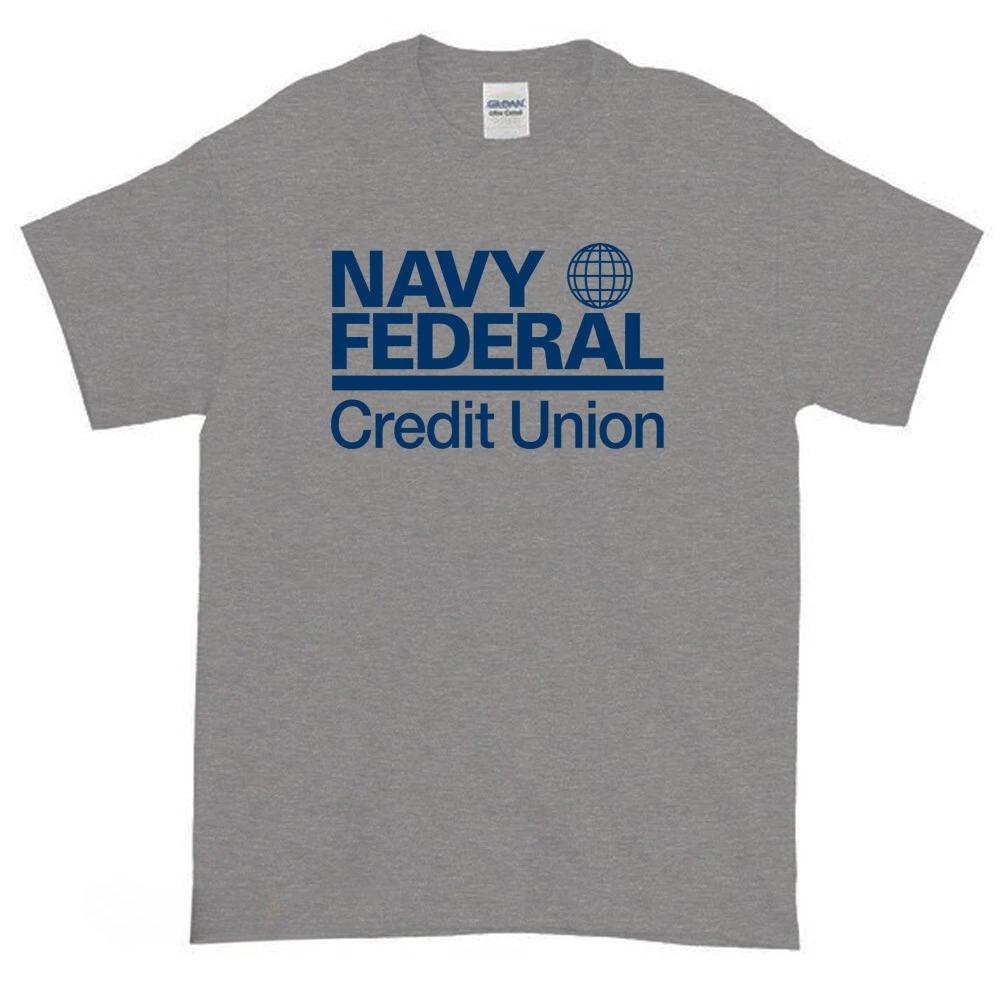 New NAVY FEDERAL Credit Union Logo Mens Funny T Shirt Harajuku Graphic T Shirts Oversized T Shirt