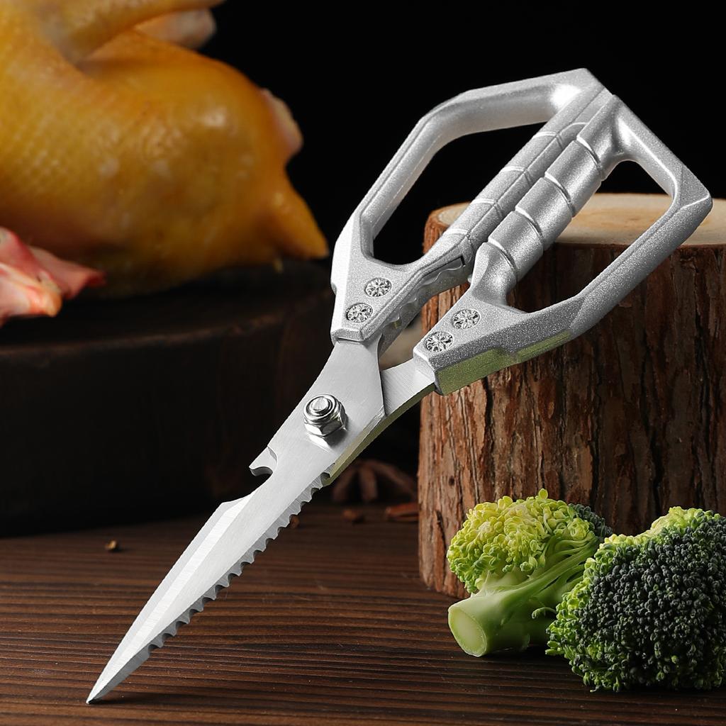 High Quality Multifunctional Kitchen Scissors Chicken Bone Scissors Fish Scale Scraper Bottle Opener Walnut Clip Kitchen 5
