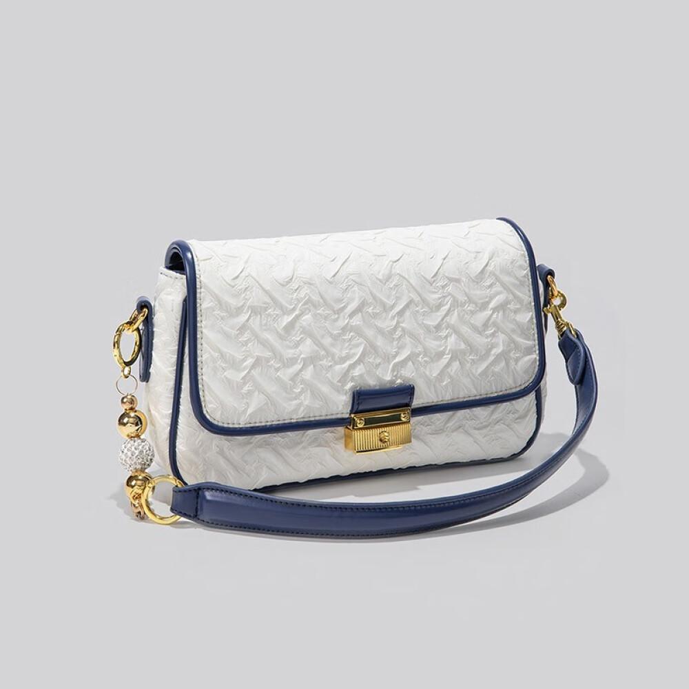 New premium pleated Pearl chain crossbody Underarm Bag Mini square bag length 24cm high 14cm wide 6cm