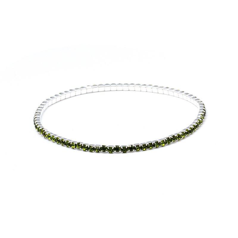 European & American Style Colorful Zircon Diamond Elastic Tennis Bracelet