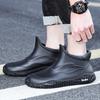 Fashion men's rain shoes short water shoes waterproof and non-slip rain boots men's work wear-resistant water boots
