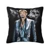 French Rock Music Johnny Hallyday Cushion Cover Polyester Throw Pillow Case Living Room Decoration Bedding Sofa Pillowcase