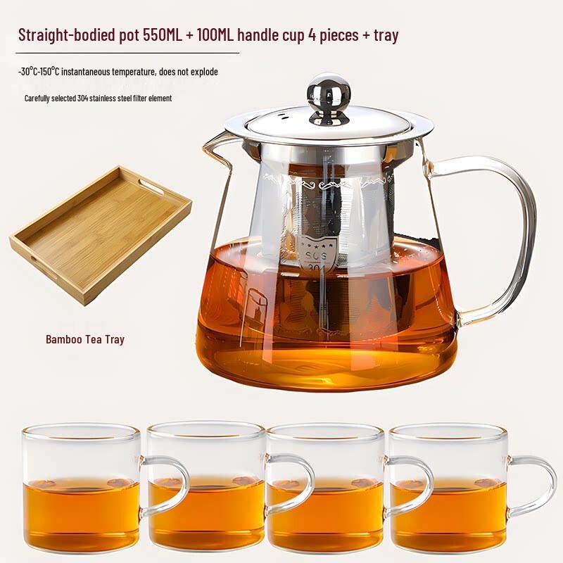 Qiwei Glass Teapot with Built-in Infuser