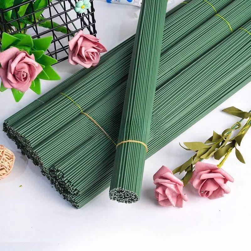 100Pcs/Pack Metal Simulation Flower Accessories Iron Craft Wire For DIY Crafting Floral Flower Stem Wire Handicrafts