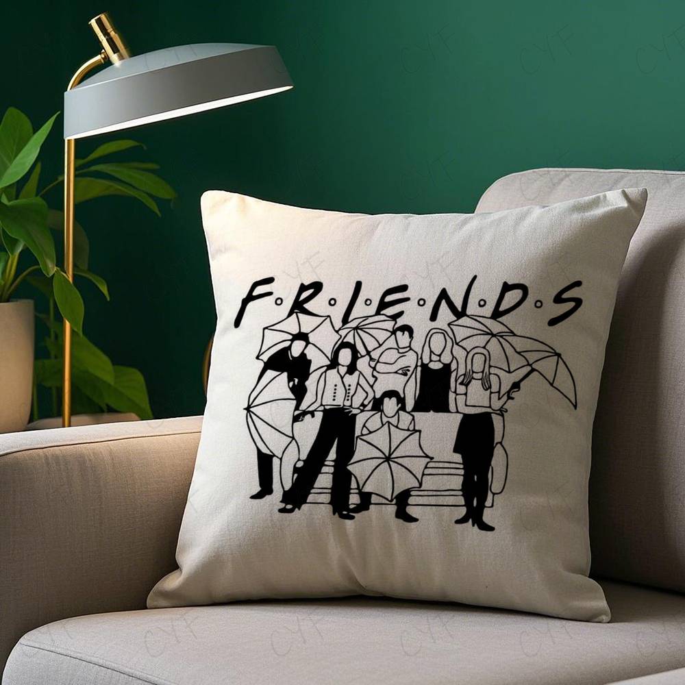 Classic F-Friends Tv Show Pillow Case Custom Printed Brushed Fleece Pillow, Baby Skin-Touch, Eco-Friendly Dye-Sublimation Cushio