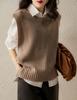 Women's Slim Fashion Round Neck Buttoned Knitted Vest - Anti-Pilling, Solid Color (Spring/Autumn 2022)