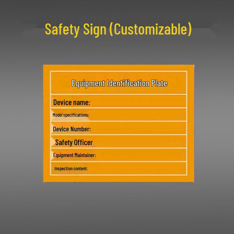 Safety Signs for Mechanical Equipment: Inspection, Repair, and Warning Symbols