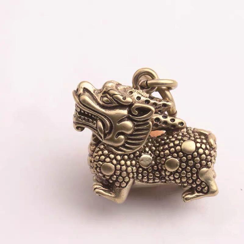 Dragon Turtle Pixiu Keychain Pendant - Lucky Charm for Men and Women