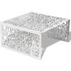 VidaXL Silver Coffee Table Geometric Design Aluminum