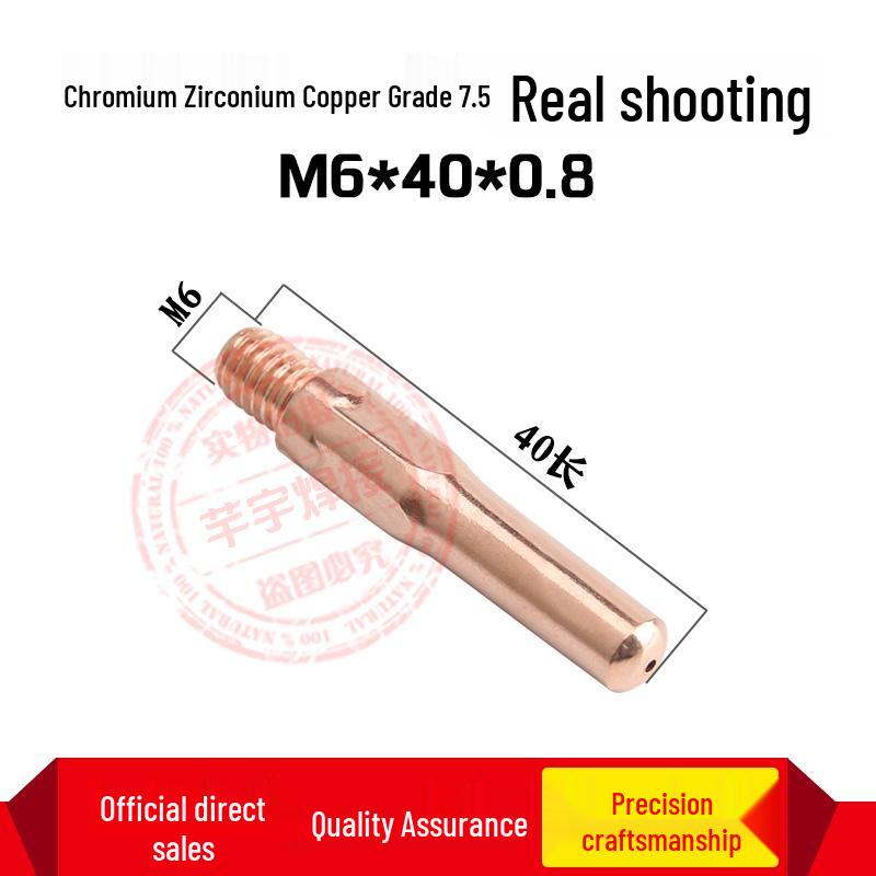 MIG Welder Contact Tip for Gas Shielded CO2 Gun - 0.8/1.0/1.2 Feed Wire