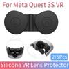 2/5Pcs For Meta Quest 3S VR Silicone Lens Dustproof Cover Anti-Scratch VR Lens Cover Protective Cap for Meta Quest 3S Accessorie
