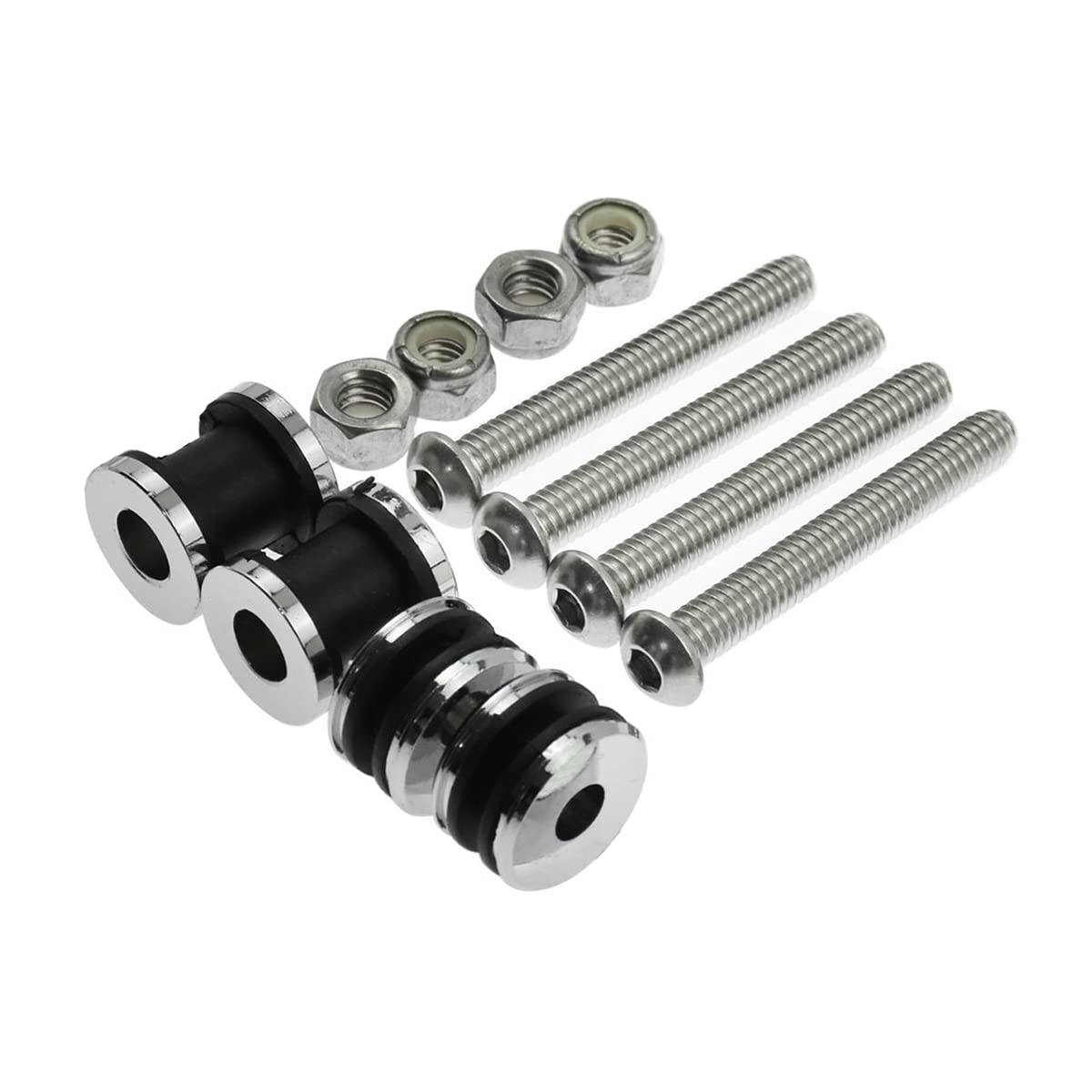 

TCMI H-D Quick Release Docking Hardware Kit Fits Harley Sportster XL Removable Sissy Bar 2004-2020, Chrome #5 style-4
