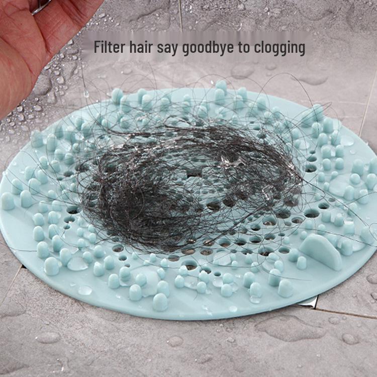 Plastic Anti-Clog Floor Drain Cover: Bathroom Hair Filter & Odor-Seal Plug