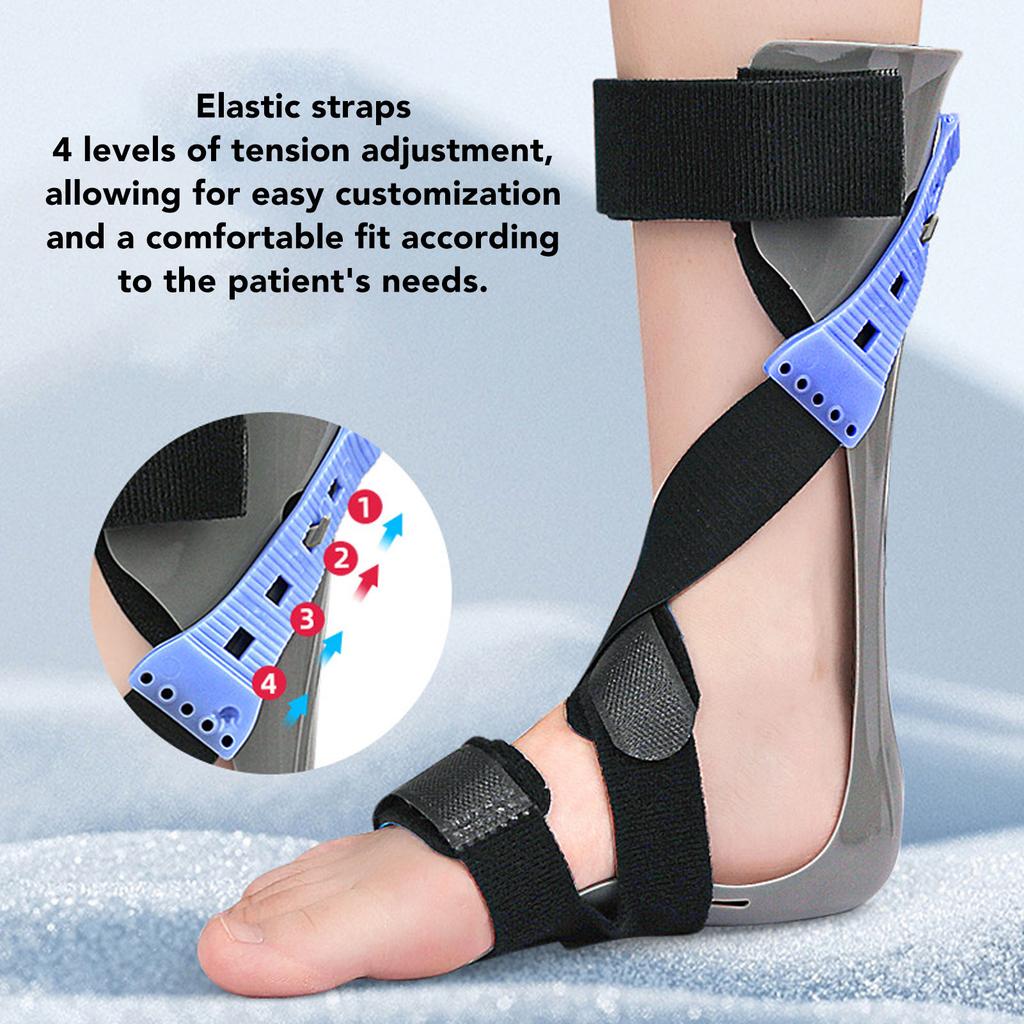 Foot Drop Brace Correct Posture Ankle Orthosis Support Stable Elastic Straps Polypropylene and Nylon for Sleeping for Outdoors