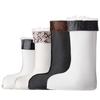 High School Low-Cut Rain Boots with Removable Velvet Lining for Winter Warmth and Waterproof Protection