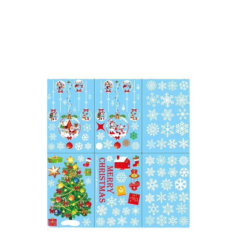 Creative Christmas Snowman and Santa Claus Electrostatic Window Stickers