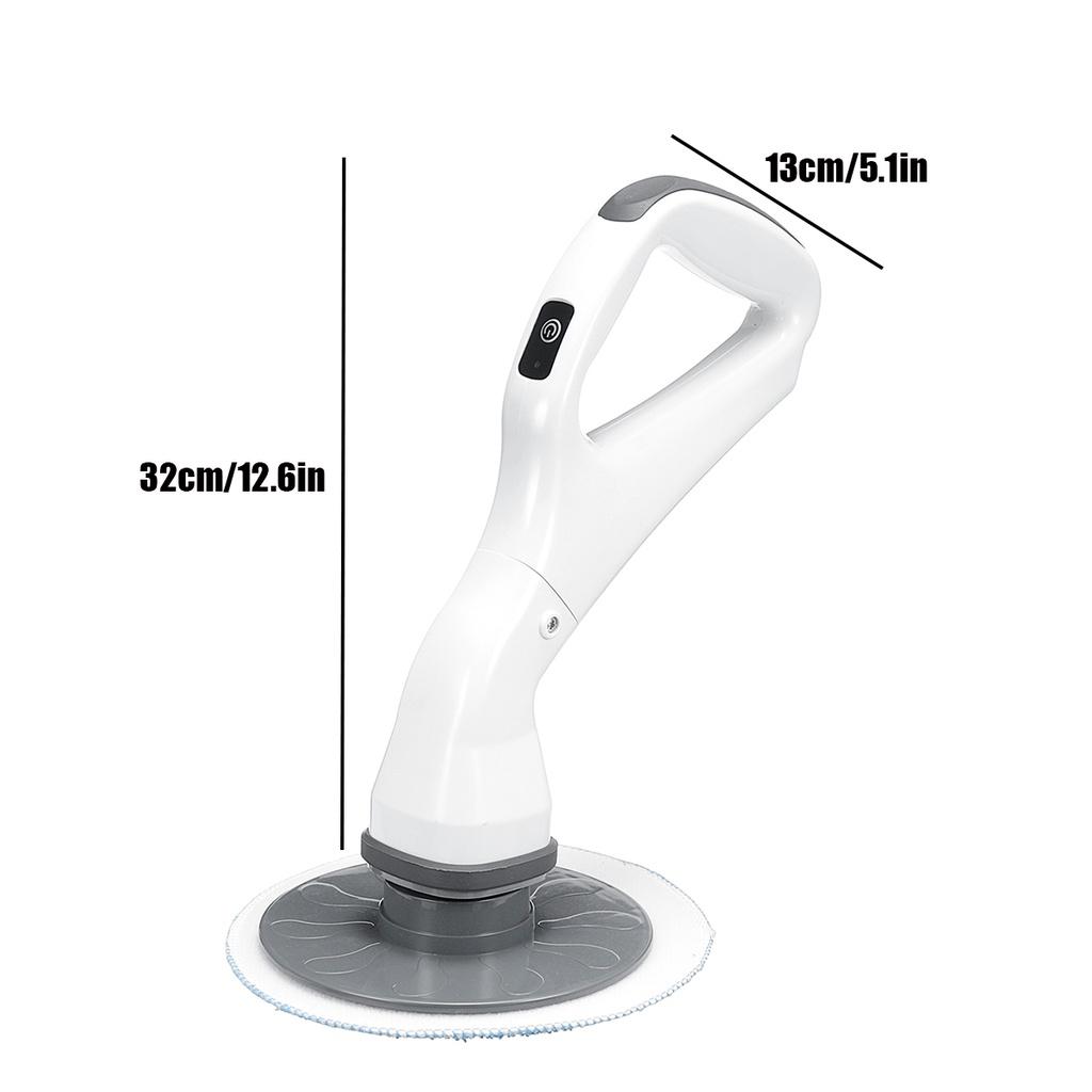 12.6*5.1inches Waterproof Cleaner Scrubber Cleaning Brush Bathroom Cleaning Tools Set White Rotating Electric Cnileang Brush