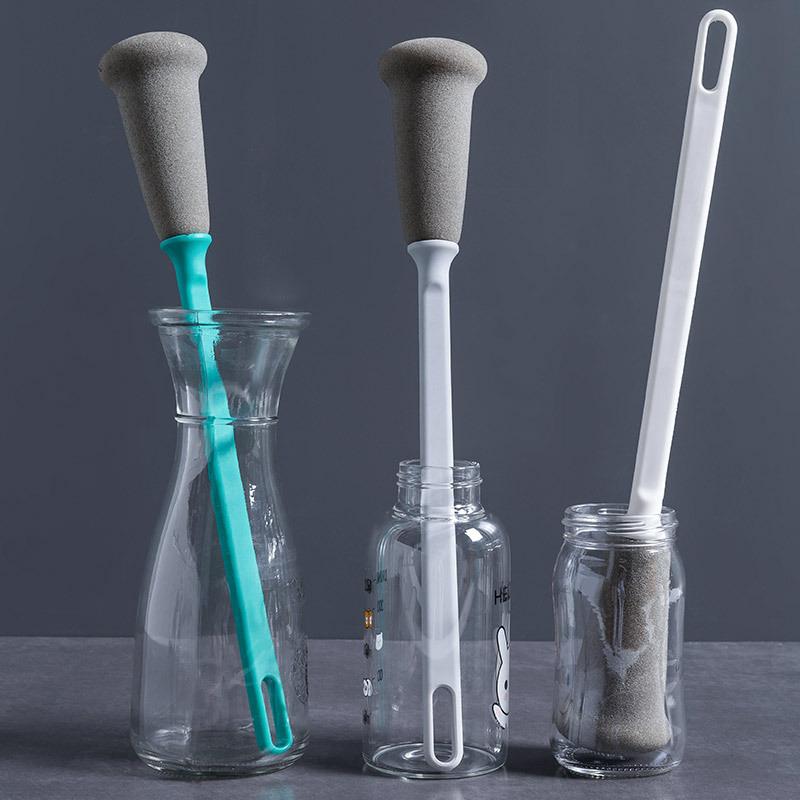 Long Handle Sponge Brush Bottle Cleaning Brush Baby Bottle Brush Beers Jugs Cleaner Kitchen Cleaning Supplies Kitchen Tools