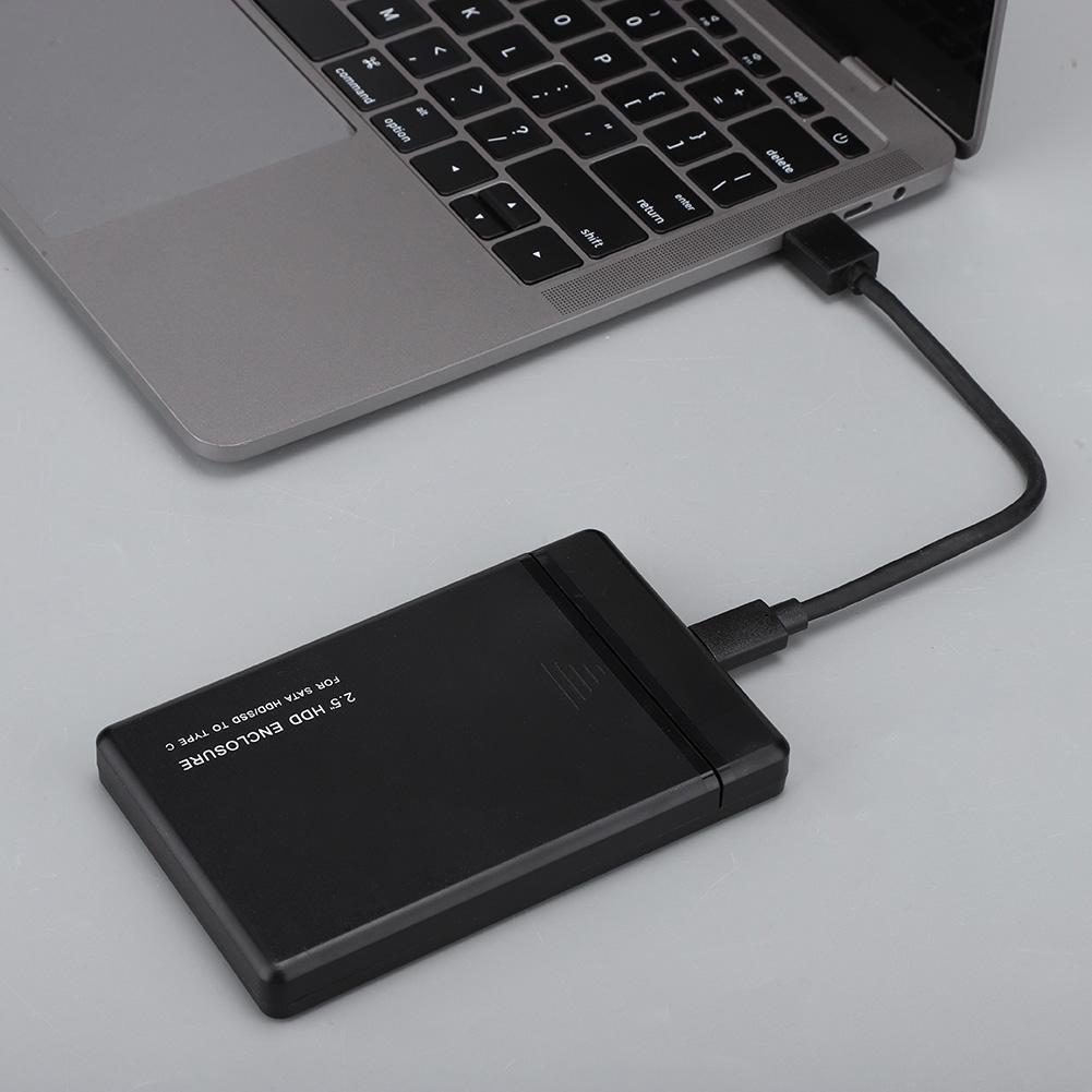 W25a831 2.5 USB3.1 Type C SATA Mobile Scratch resistant Hard Disk Case HDD Enclosure(Black) (Not Inclube Hard Disk)