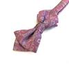 [HANG OVER] Paisley Pattern Bow Tie (GrayPink)
