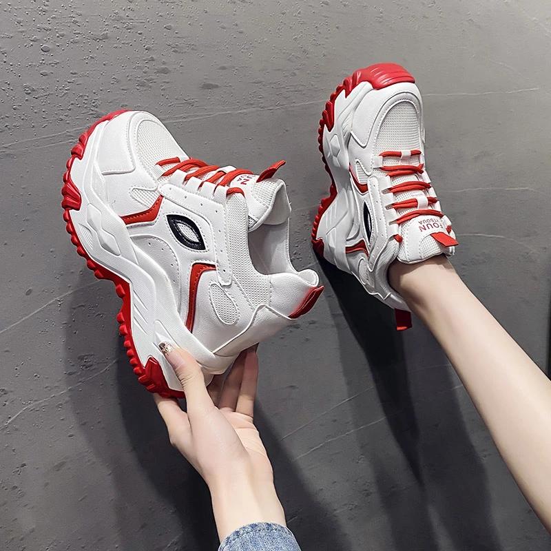 Fashion Top Quality Platform Shoes Women's Chunky Platform Sneakers Lovely Casual Sneakers Luxury Fashion Brand Increase Dad Shoe News