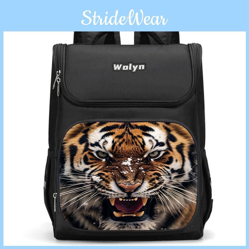 Stylish And Durable Tiger Backpack For Elementary School Kids Unisex High Capacity