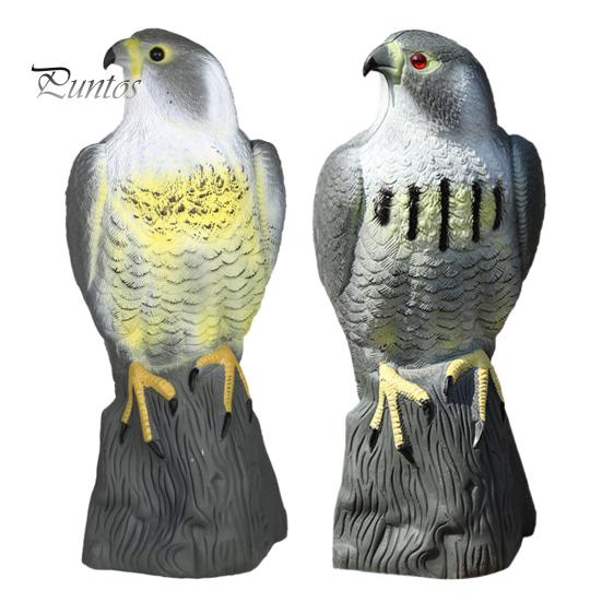 Horned Eagle Decoy Bird Scarecrow Eagle Figurine Garden Protector Natural Enemy Pest Deterrent Scarecrow for Gardens Patios Porches Balconies