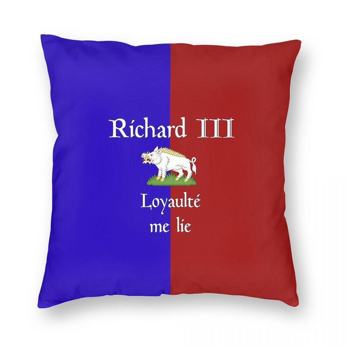 Richard III White Boar Loyaulte Me Lie Square Pillowcase Polyester Linen Velvet Printed Zip Decorative Pillow Room Cushion Cover 30x30cm
