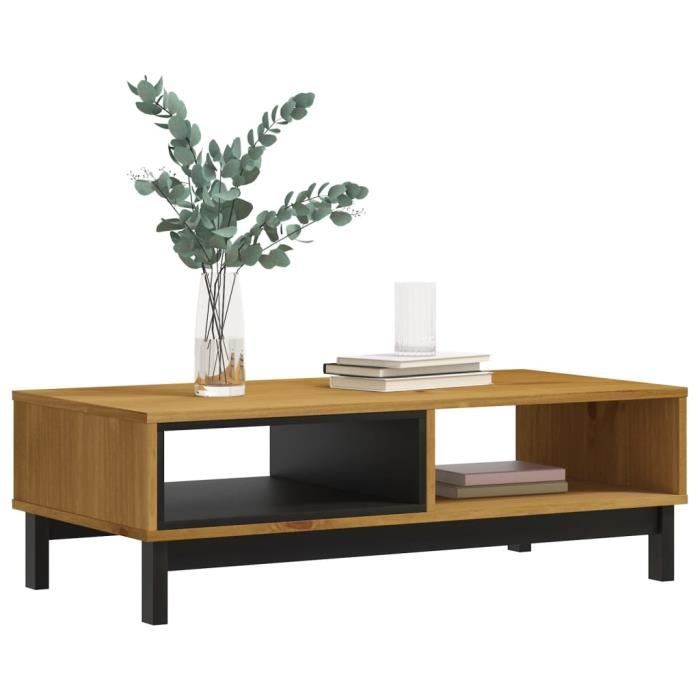 VidaXL Table basse FLAM 100x50x32,5 cm bois de pin massif 357822