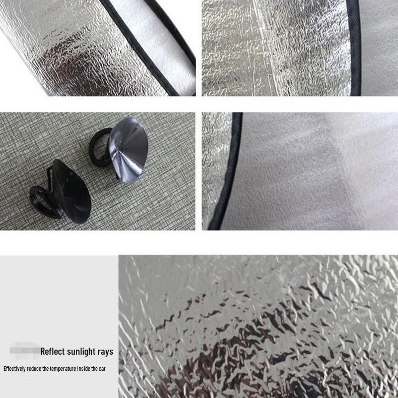 Car Windshield Sun Shade: Aluminum Foil Bubble Heat Insulation & Light Blocking