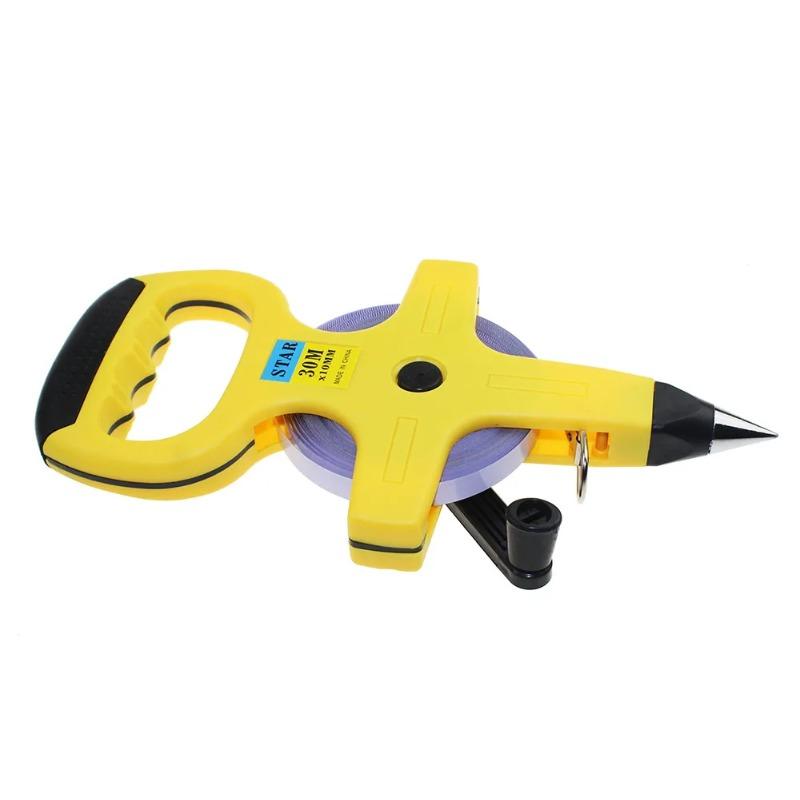30M 100M Retractable Metric Tape Open Reel Long Steel Tape Measure Measuring Ruler Woodworking Tools Household tools