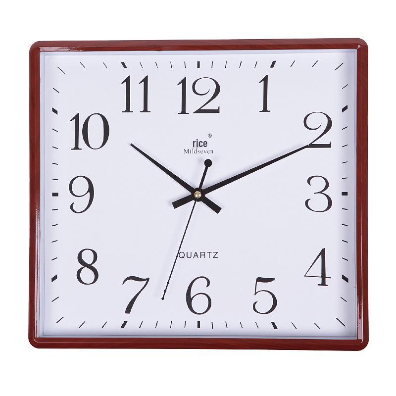 Seven King Stars Silent Quartz Wall Clock - Modern Square Design for Bedroom
