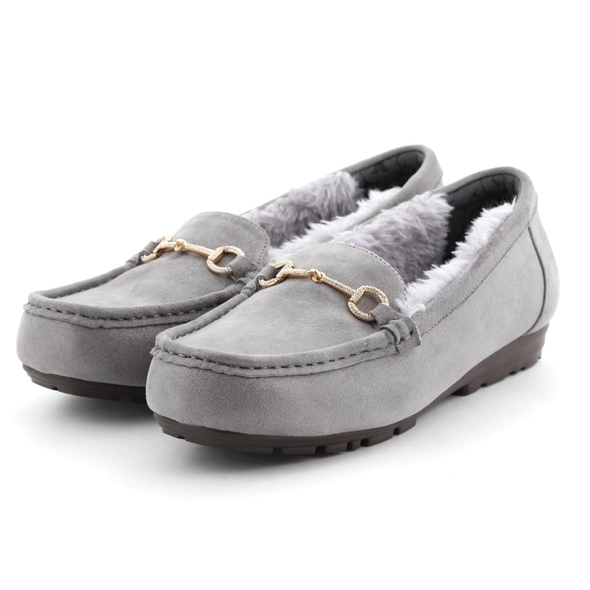 

HIMIKO / Himiko / Fluffy Bijou Bit Moccasins / 641320 Gray 230