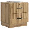 Artisan Oak Nightstand 43 x 34.5 x 44.5 cm Engineered Wood