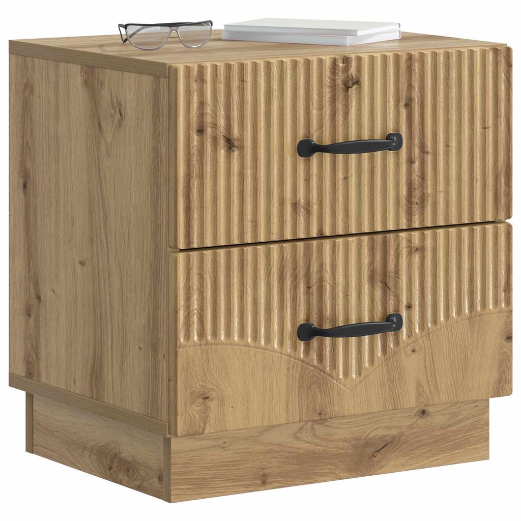 Artisan Oak Nightstand 43 x 34.5 x 44.5 cm Engineered Wood