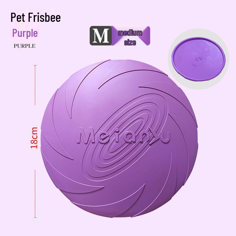 Silicone Bite-Resistant Floating Dog Frisbee Toy for Training Border Collies & Large Dogs