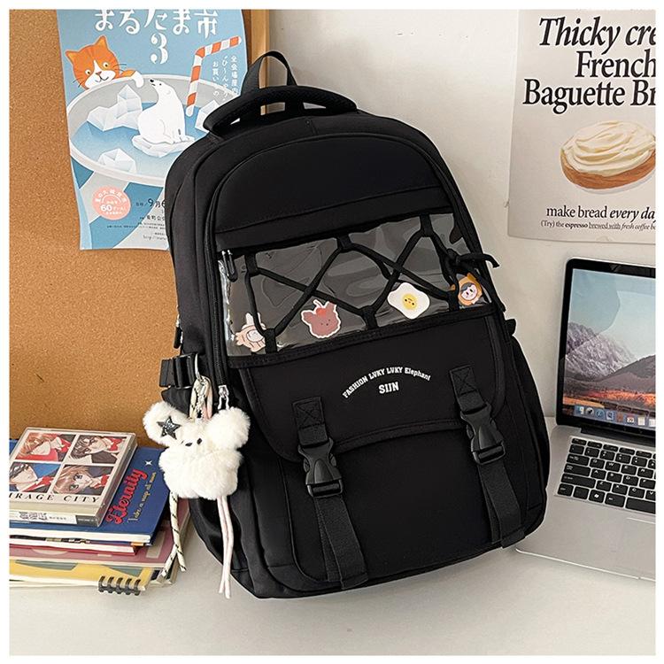Schoolbag Japanese Primary and Secondary School Students Schoolbag High Value College Style Casual Backpack Large Capacity Korean Version Light Girl 