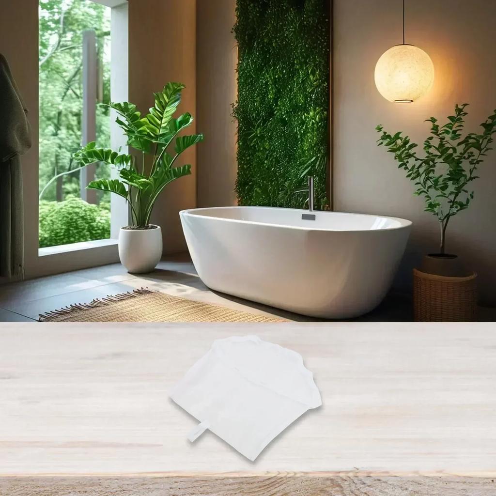 Nylon Mesh Bath Tub Filter Designed with Seven Clips To Easily Attach and Remove While Capturing Debris Effectively