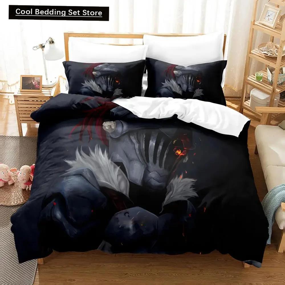 3D Anime Goblin Slayer Bedding Set Duvet Cover Bed Set Quilt Cover Pillowcase Comforter King Queen Size Boys Adult Bedding Set