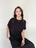 Korean Style Women's Loose Fit Modal Short Sleeve Round Neck T-shirt