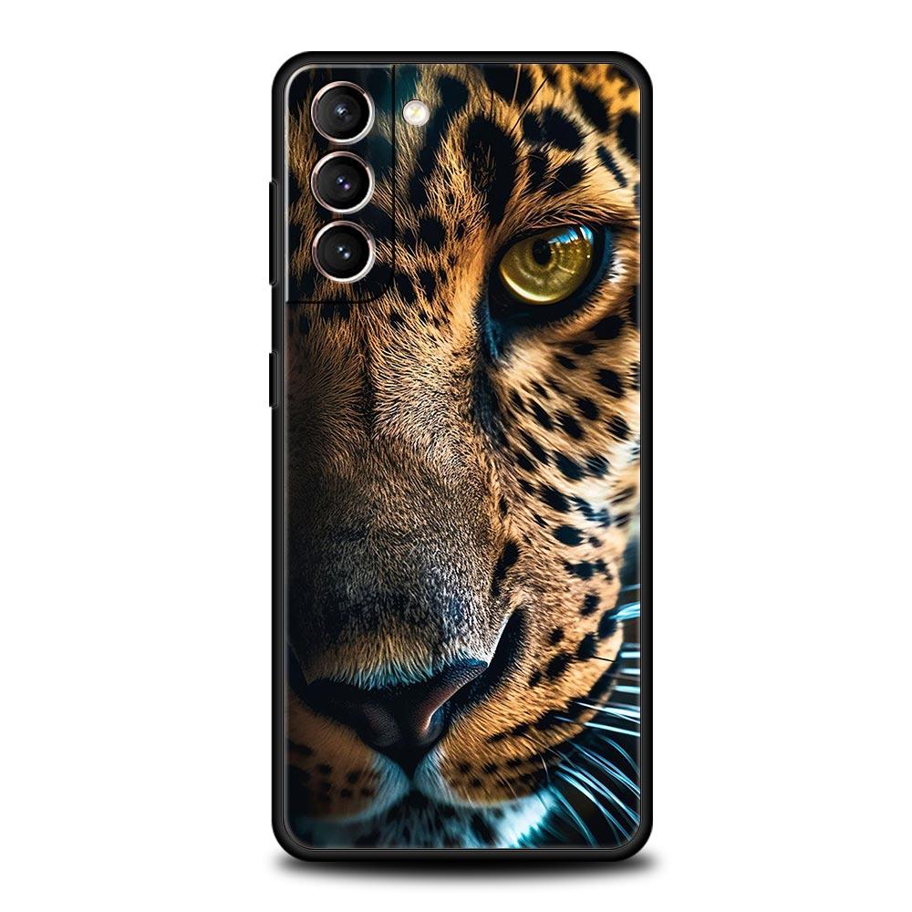 

Lion Alpha Male Cub Soft Phone Case For Samsung Galaxy S25 Edge S24 Plus S23 FE S22 S21 S20 Ultra 5G S10 Black Protect Cover Samsung S23Ultra