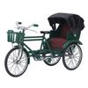 Rickshaw Model Retro Design Decorative Interesting Alloy 3 Wheel Rickshaw Desktop Ornament for