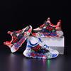 2025 Spring/Summer Boys' Breathable Light-Up Mesh Running Shoes - Trendy Cartoon Luminous Sneakers for Little Boys