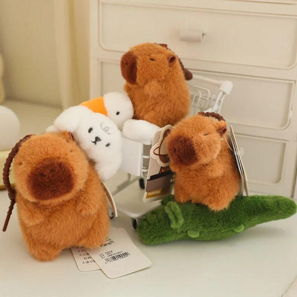 Stay Wire Capybara Plush Keychain Crocodile Capybara Plush Doll Capybara Plush Pendant Girls