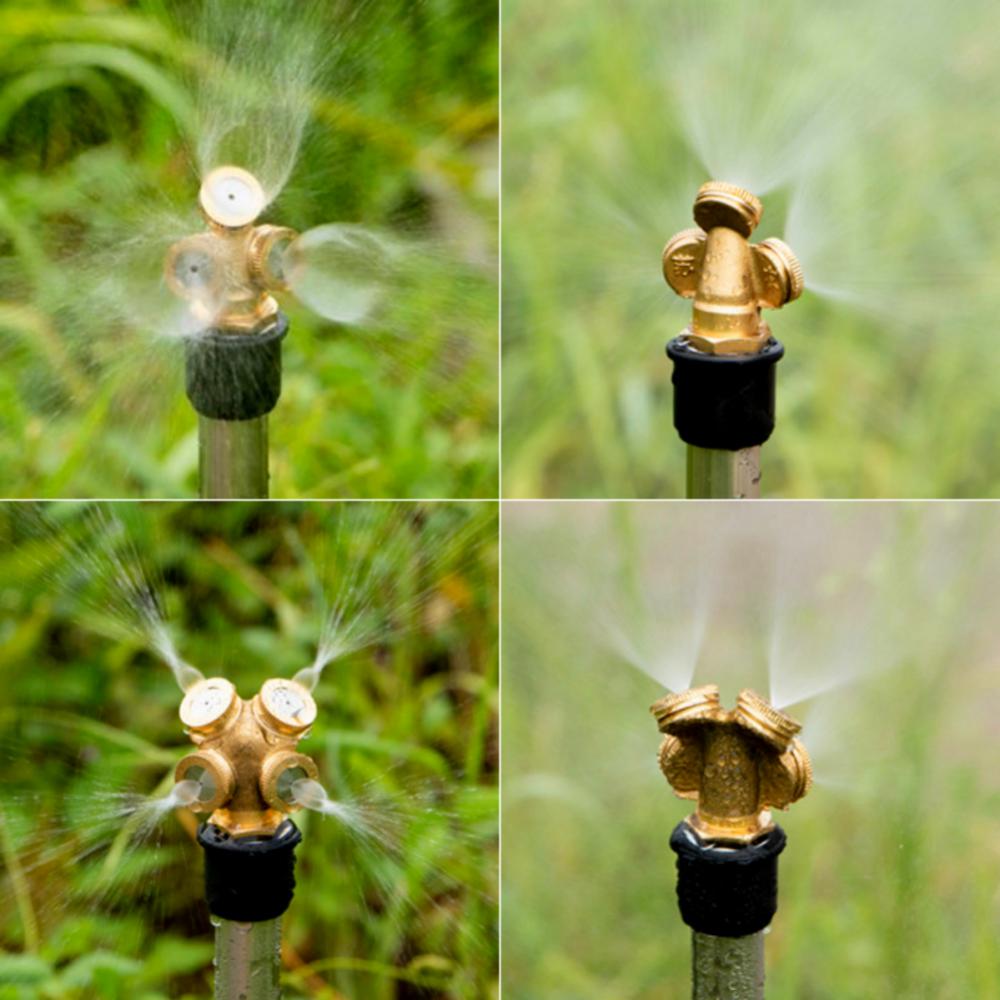 1/4" 1/2" Brass Garden Sprayer Nozzle 1/2/3/4 Hole Orchard Agriculture Irrigation Pesticide Spraying Sprinkler Head with Filter