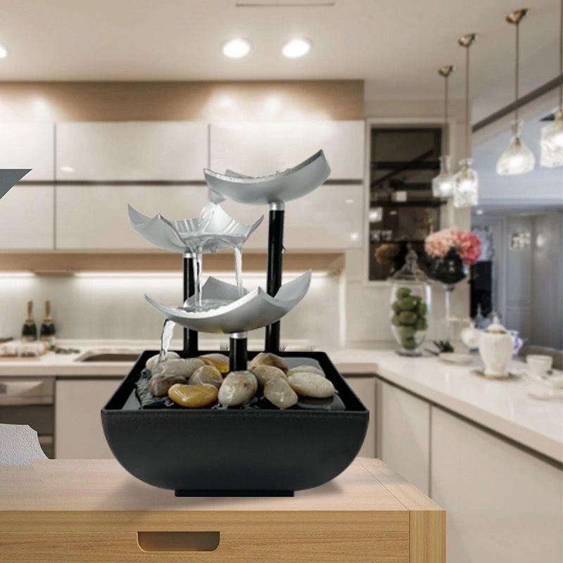 Desktop Rockery Waterfall Fountain for Home, Bedroom, or Living Room Decor