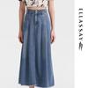 Women's Lyocell Retro A-Line Denim Skirt